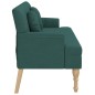 Panca con Cuscini Verde Scuro 113x64,5x75,5 cm in Tessuto Panca con Cuscini Verde Scuro 113x64,5x75,5 cm in Tessuto