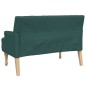 Panca con Cuscini Verde Scuro 113x64,5x75,5 cm in Tessuto Panca con Cuscini Verde Scuro 113x64,5x75,5 cm in Tessuto