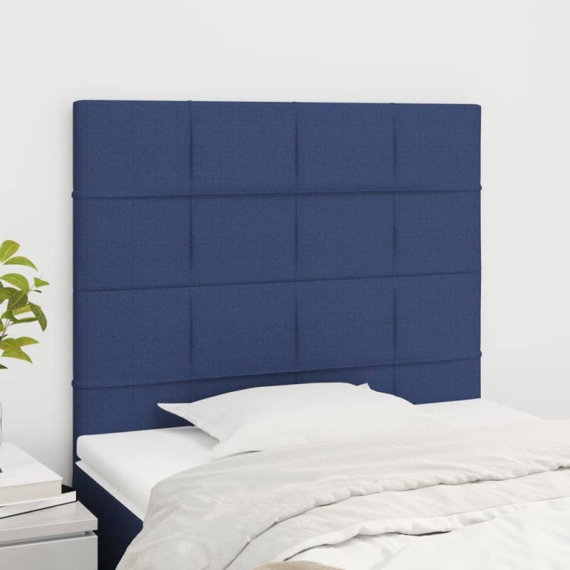 Testiera 2 pz Blu 90x5x78/88 cm in Tessuto Testiera 2 pz Blu 90x5x78/88 cm in Tessuto