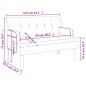 Panca con Schienale Marrone 112x65,5x75 cm in Scamosciato