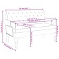 Panca con Schienale Nera 120x62x75,5 cm in Tessuto Panca con Schienale Nera 120x62x75,5 cm in Tessuto