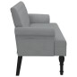 Panca con Schienale Grigio Chiaro 120x62x75,5 cm in Tessuto Panca con Schienale Grigio Chiaro 120x62x75,5 cm in Tessuto