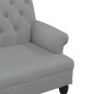 Panca con Schienale Grigio Chiaro 120x62x75,5 cm in Tessuto Panca con Schienale Grigio Chiaro 120x62x75,5 cm in Tessuto