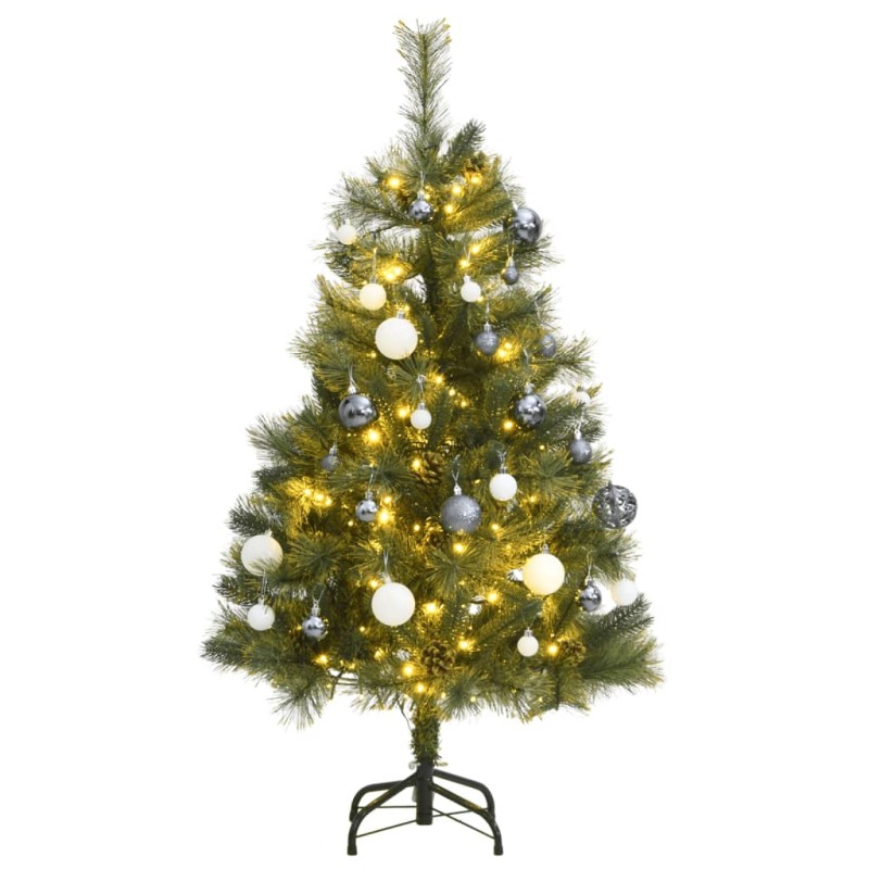 Albero Natale Incernierato con 150 LED e Palline 120 cm Albero Natale Incernierato con 150 LED e Palline 120 cm