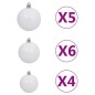 Albero Natale Incernierato con 150 LED e Palline 120 cm Albero Natale Incernierato con 150 LED e Palline 120 cm