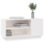 Mobile Porta TV Bianco 80x35x40,5 cm in Legno Massello di Pino Mobile Porta TV Bianco 80x35x40,5 cm in Legno Massello di Pino