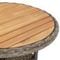 vidaXL Set Bistrò da Giardino 5 pz con Cuscini in Polyrattan Grigio
