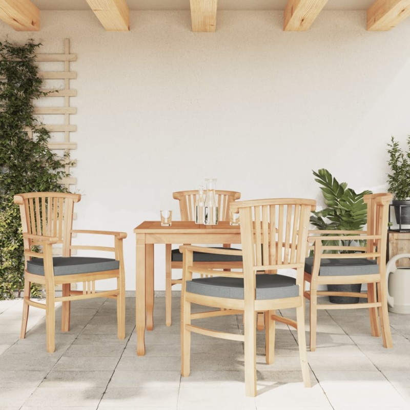 vidaXL Set da Pranzo per Giardino 5 pz in Legno Massello di Teak vidaXL Set da Pranzo per Giardino 5 pz in Legno Massello di Teak