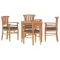 vidaXL Set da Pranzo per Giardino 5 pz in Legno Massello di Teak vidaXL Set da Pranzo per Giardino 5 pz in Legno Massello di Teak
