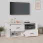 Mobile Porta TV Bianco 100x35x40 cm in Legno Multistrato Mobile Porta TV Bianco 100x35x40 cm in Legno Multistrato