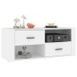 Mobile Porta TV Bianco 100x35x40 cm in Legno Multistrato Mobile Porta TV Bianco 100x35x40 cm in Legno Multistrato
