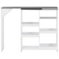 vidaXL Tavolo da Bar con Scaffale Mobile Bianco 138x39x110 cm vidaXL Tavolo da Bar con Scaffale Mobile Bianco 138x39x110 cm