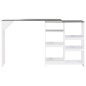 vidaXL Tavolo da Bar con Scaffale Mobile Bianco 138x39x110 cm vidaXL Tavolo da Bar con Scaffale Mobile Bianco 138x39x110 cm