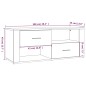 Mobile Porta TV Bianco 100x35x40 cm in Legno Multistrato Mobile Porta TV Bianco 100x35x40 cm in Legno Multistrato
