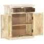 vidaXL Credenza Bianca 65x30x75 cm in Legno Massello di Mango vidaXL Credenza Bianca 65x30x75 cm in Legno Massello di Mango