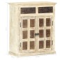 vidaXL Credenza Bianca 65x30x75 cm in Legno Massello di Mango vidaXL Credenza Bianca 65x30x75 cm in Legno Massello di Mango