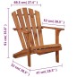 vidaXL Sedia da Giardino Adirondack in Legno Massello di Acacia 
