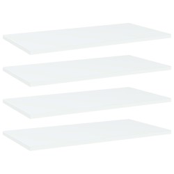 vidaXL Ripiani per Libreria 4pz Bianchi 60x30x1,5 cm Legno Multistrato