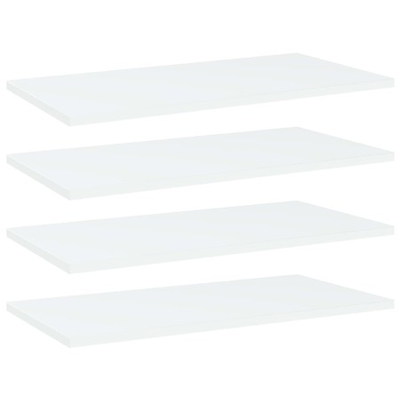 vidaXL Ripiani per Libreria 4pz Bianchi 60x30x1,5 cm Legno Multistrato