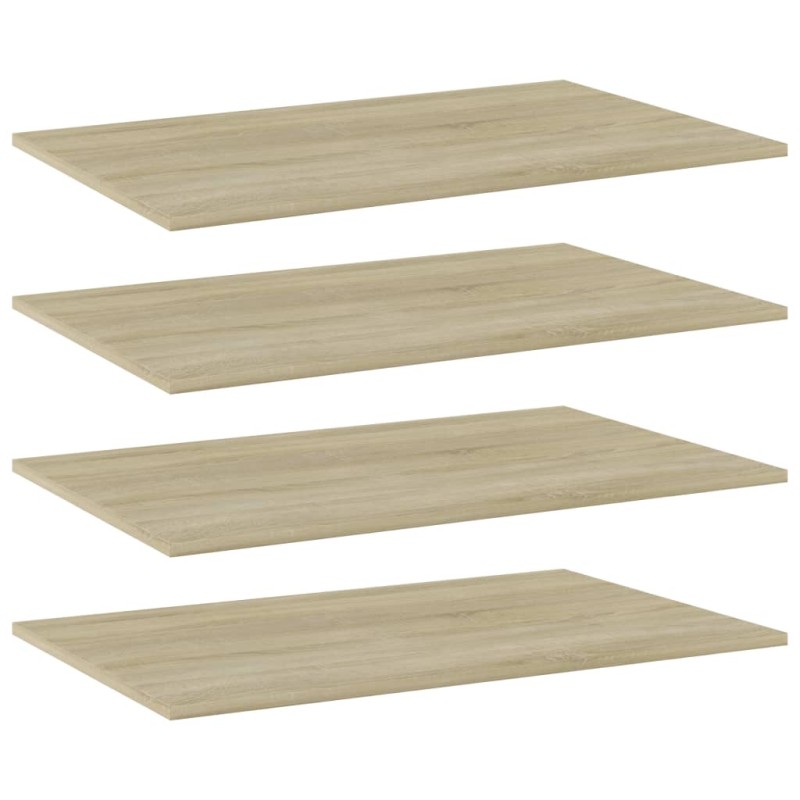 vidaXL Ripiani per Libreria 4pz Rovere Sonoma 80x50x1,5cm Multistrato vidaXL Ripiani per Libreria 4pz Rovere Sonoma 80x50x1,5cm Multistrato