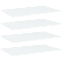 vidaXL Ripiani per Libreria 4pz Bianchi 80x50x1,5 cm Legno Multistrato