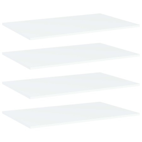 vidaXL Ripiani per Libreria 4pz Bianchi 80x50x1,5 cm Legno Multistrato