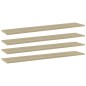 vidaXL Ripiani per Libreria 4pz Rovere Sonoma 100x20x1,5cm Multistrato vidaXL Ripiani per Libreria 4pz Rovere Sonoma 100x20x1,5cm Multistrato