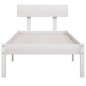 vidaXL Giroletto Bianco in Legno Massello di Pino 90x200 cm vidaXL Giroletto Bianco in Legno Massello di Pino 90x200 cm