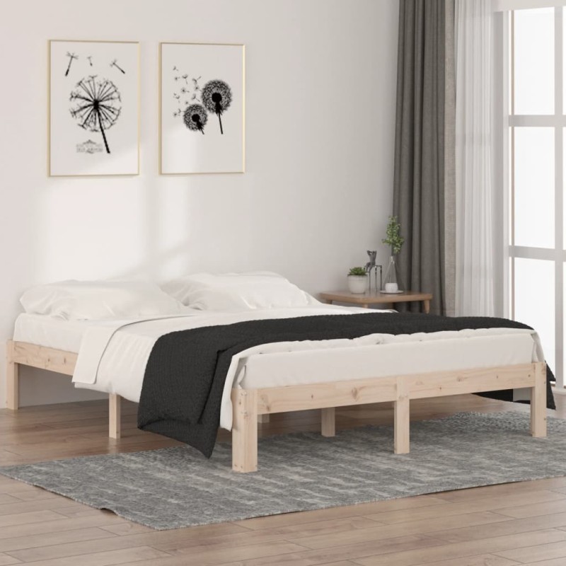 vidaXL Giroletto in Legno Massello di Pino 140x190 cm vidaXL Giroletto in Legno Massello di Pino 140x190 cm