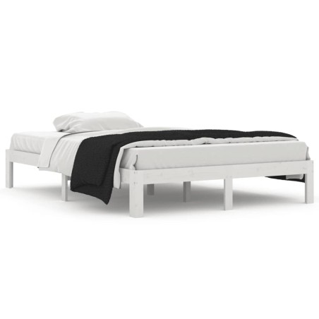 vidaXL Giroletto Bianco in Legno Massello di Pino 140x200 cm