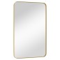 Specchio da Parete Dorato 50x80 cm Rettangolare
