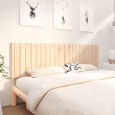 Testiera per Letto 205,5x4x100 cm in Legno Massello di Pino