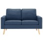 Set Divani 2 pz in Tessuto Blu Set Divani 2 pz in Tessuto Blu
