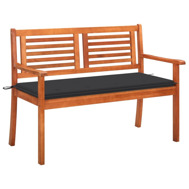Panchina da Giardino 2Posti e Cuscino 120cm Massello Eucalipto Panchina da Giardino 2Posti e Cuscino 120cm Massello Eucalipto