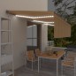 vidaXL Tenda Automatica con Sensore Vento LED 6x3 m Gialla/Bianca vidaXL Tenda Automatica con Sensore Vento LED 6x3 m Gialla/Bianca