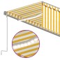 vidaXL Tenda Automatica con Sensore Vento LED 6x3 m Gialla/Bianca vidaXL Tenda Automatica con Sensore Vento LED 6x3 m Gialla/Bianca