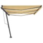 vidaXL Tenda Automatica con Sensore Vento LED 600x300 cm Gialla Bianca vidaXL Tenda Automatica con Sensore Vento LED 600x300 cm Gialla Bianca
