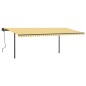 vidaXL Tenda Automatica con Sensore Vento e LED 6x3 m Gialla Bianca vidaXL Tenda Automatica con Sensore Vento e LED 6x3 m Gialla Bianca