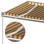 vidaXL Tenda Automatica con Sensore Vento e LED 6x3 m Gialla Bianca vidaXL Tenda Automatica con Sensore Vento e LED 6x3 m Gialla Bianca