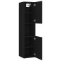 vidaXL Set Mobili da Bagno Nero in Truciolato vidaXL Set Mobili da Bagno Nero in Truciolato