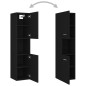 vidaXL Set Mobili da Bagno Nero in Truciolato vidaXL Set Mobili da Bagno Nero in Truciolato