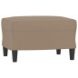 vidaXL Poltrona con Poggiapiedi Cappuccino 60 cm in Similpelle