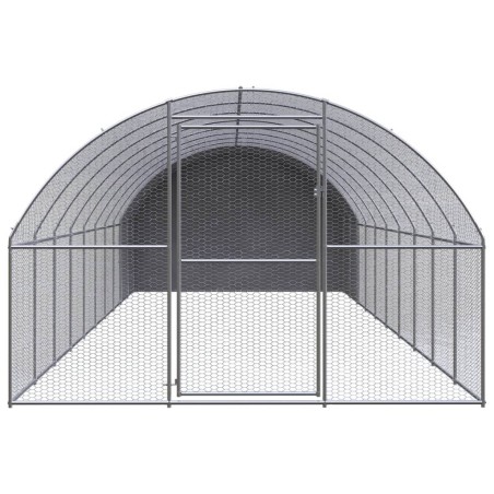 Pollaio per Esterni 3x10x2 m in Acciaio Zincato