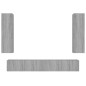Set di Mobili Porta TV 4 pz Grigio Sonoma in Legno Multistrato Set di Mobili Porta TV 4 pz Grigio Sonoma in Legno Multistrato