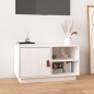 Mobile Porta TV Bianco 70x34x40 cm in Legno Massello di Pino Mobile Porta TV Bianco 70x34x40 cm in Legno Massello di Pino