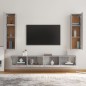 Set di Mobili Porta TV 4 pz Grigio Sonoma in Legno Multistrato Set di Mobili Porta TV 4 pz Grigio Sonoma in Legno Multistrato