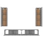 Set di Mobili Porta TV 4 pz Grigio Sonoma in Legno Multistrato Set di Mobili Porta TV 4 pz Grigio Sonoma in Legno Multistrato