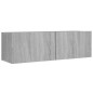 Set di Mobili Porta TV 4 pz Grigio Sonoma in Legno Multistrato Set di Mobili Porta TV 4 pz Grigio Sonoma in Legno Multistrato