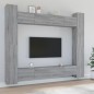 vidaXL Set Mobili Porta TV 8pz Grigio Sonoma in Legno Multistrato vidaXL Set Mobili Porta TV 8pz Grigio Sonoma in Legno Multistrato