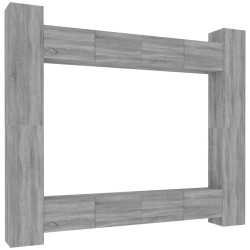 vidaXL Set Mobili Porta TV 8pz Grigio Sonoma in Legno Multistrato